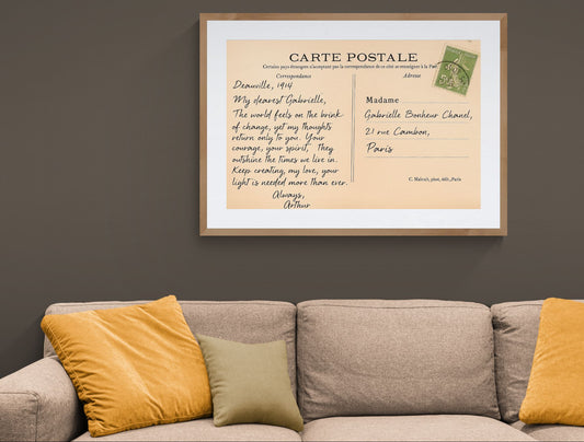 Postcard to Chanel Vintage-Style Matte Paper Poster