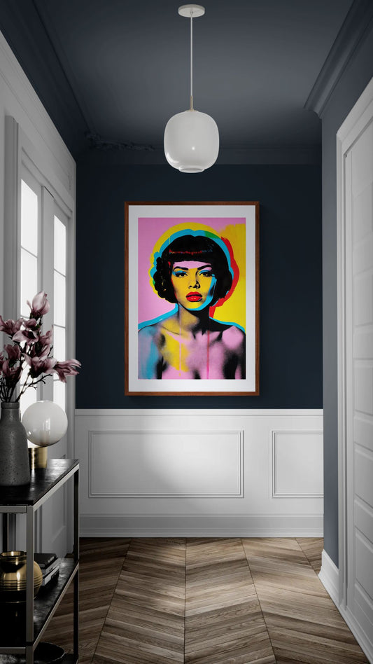 Presence with Afterglow Screenprint-Style Matte Paper Poster - Pop Art