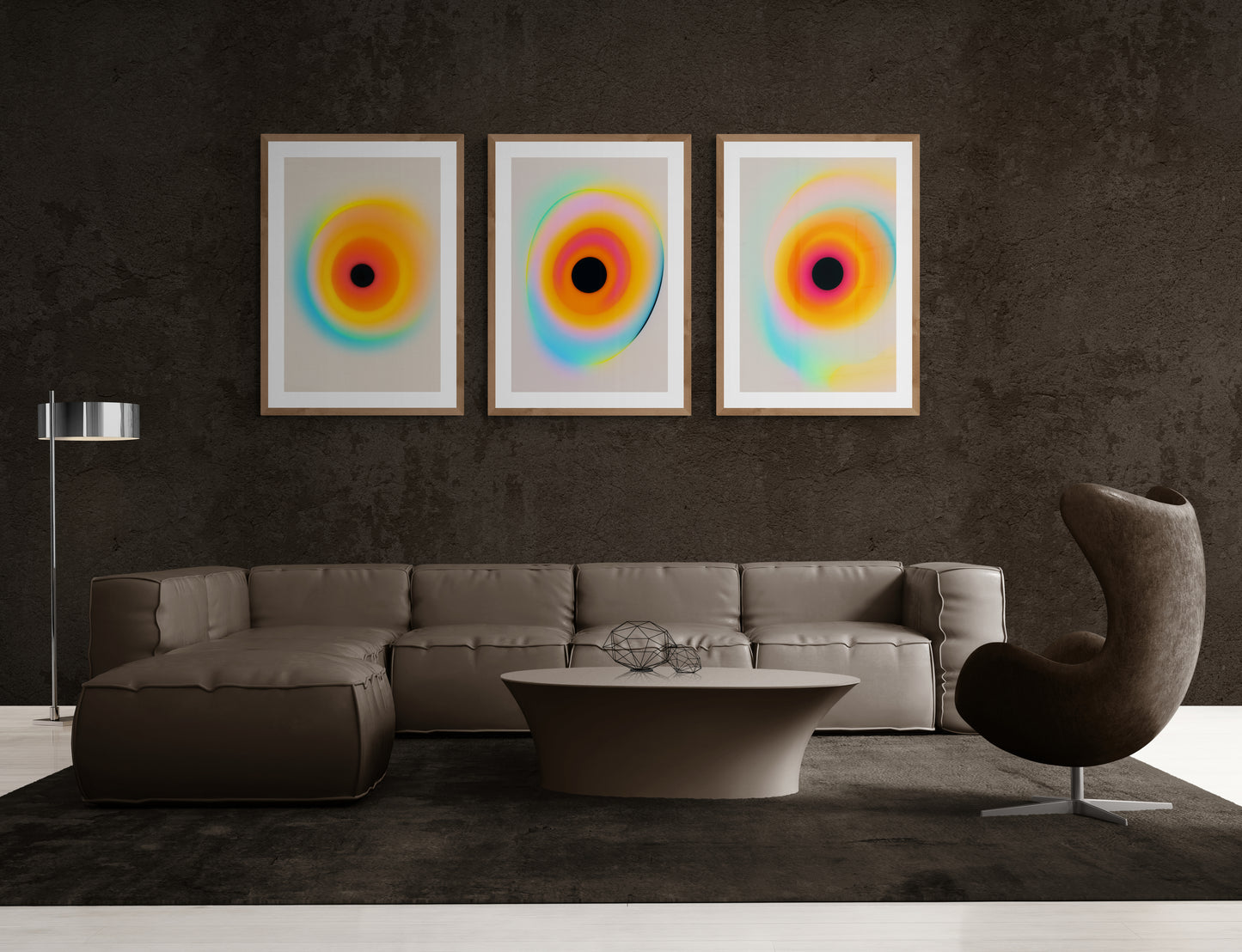 Prism Iris Color-Field Matte Paper Poster - Psychedelic Minimal