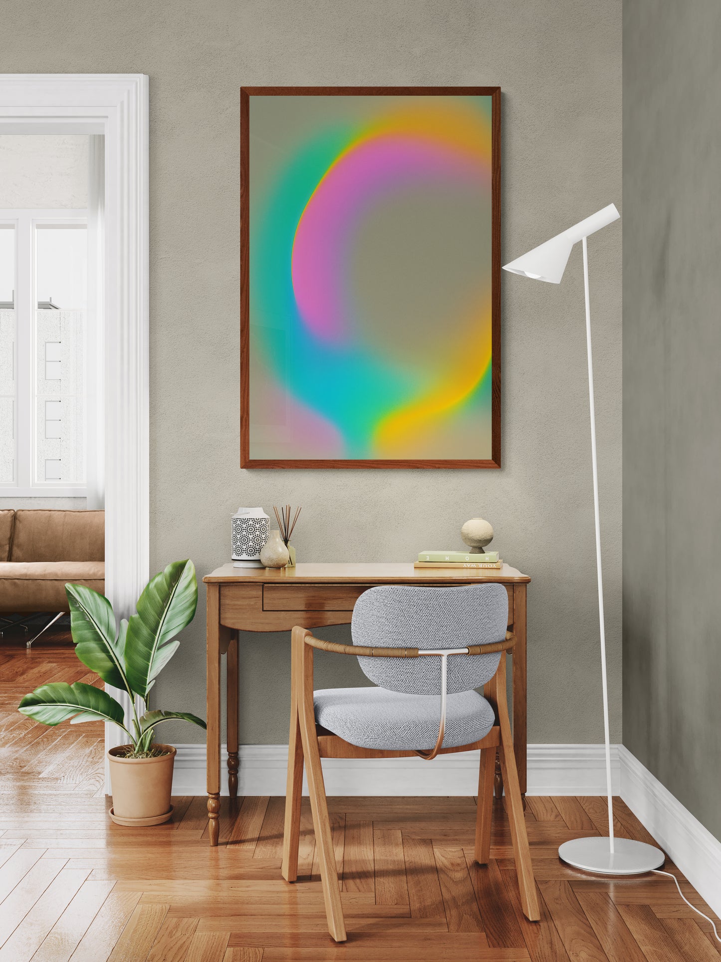 Prism Flow Spectrum-Themed Matte Poster - Minimalism