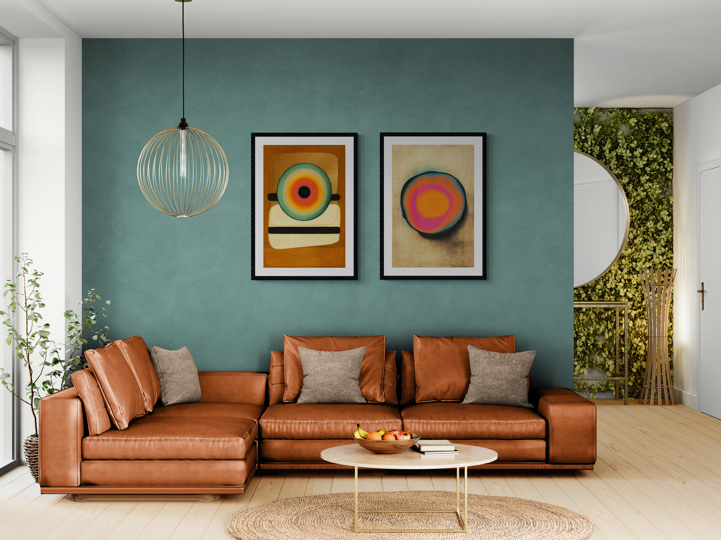 Pulse of Color: Bauhaus Mid-Century Matte Poster