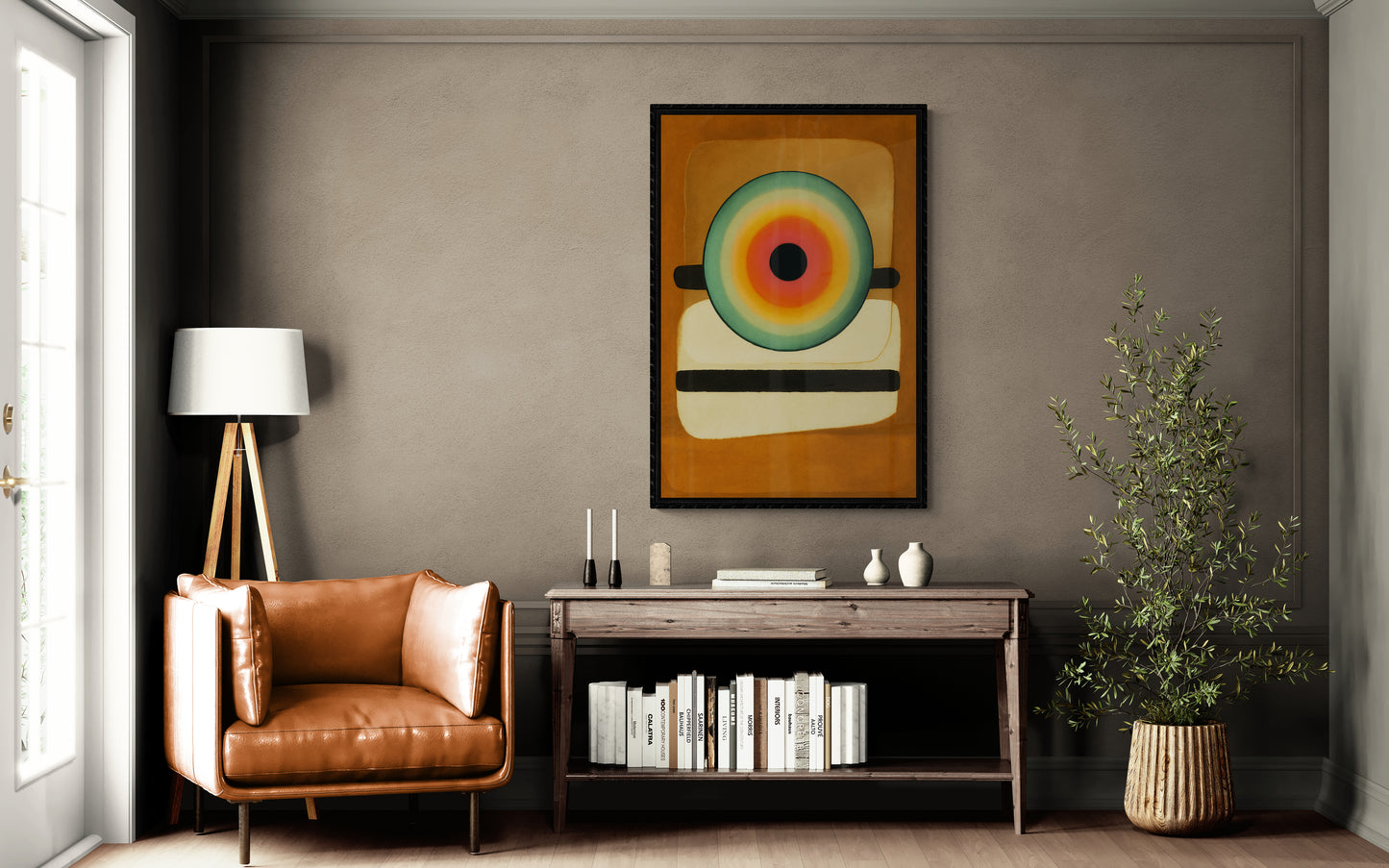 Pulse of Color: Bauhaus Mid-Century Matte Poster