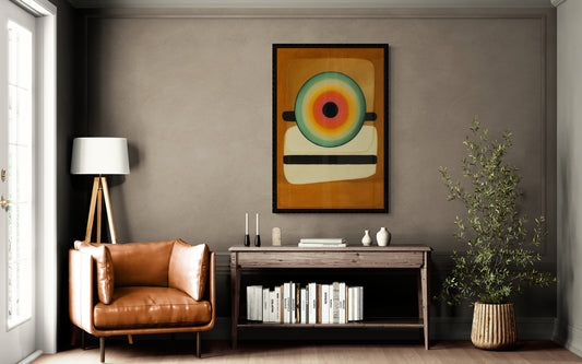 Pulse of Color: Bauhaus Mid-Century Matte Poster