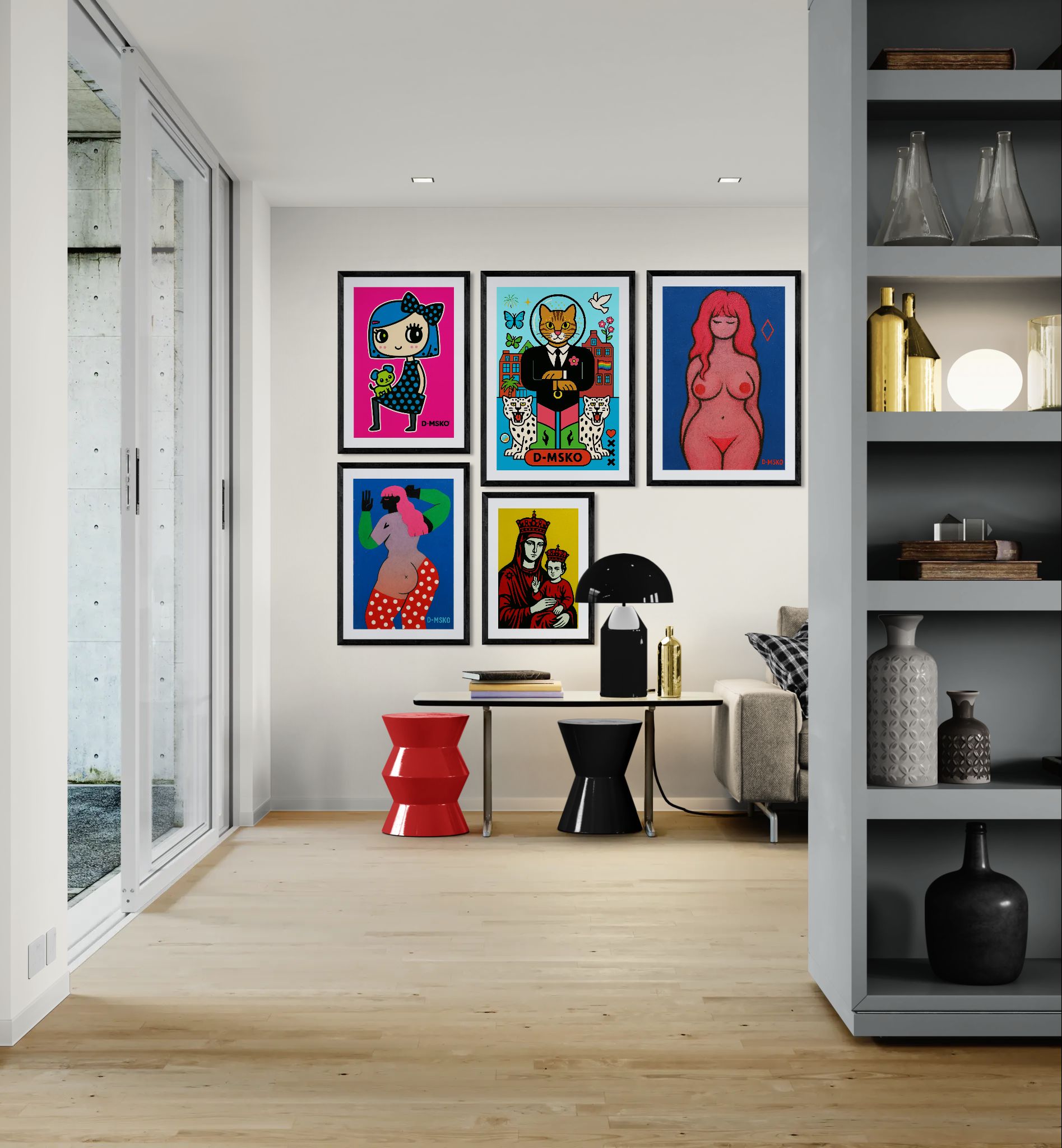 Femme Form Pop-Figurative Matte Paper Poster - Minimalist Style