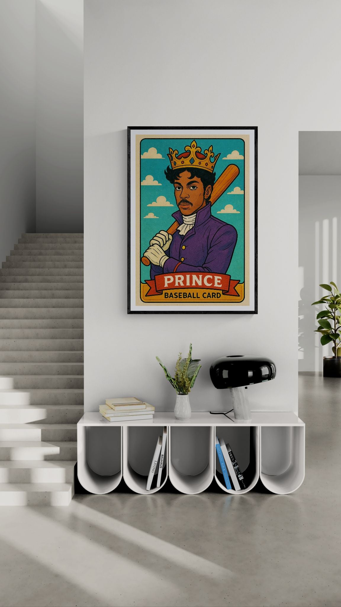 Purple Legend Trading-Card Matte Paper Poster - Pop Art Style