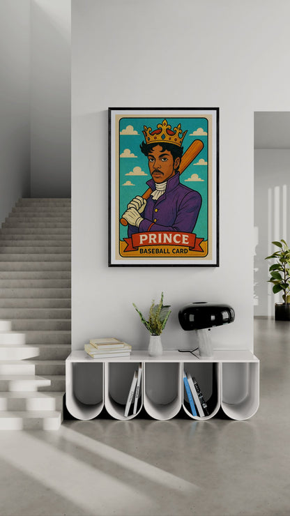 Purple Legend Trading-Card Matte Paper Poster - Pop Art Style