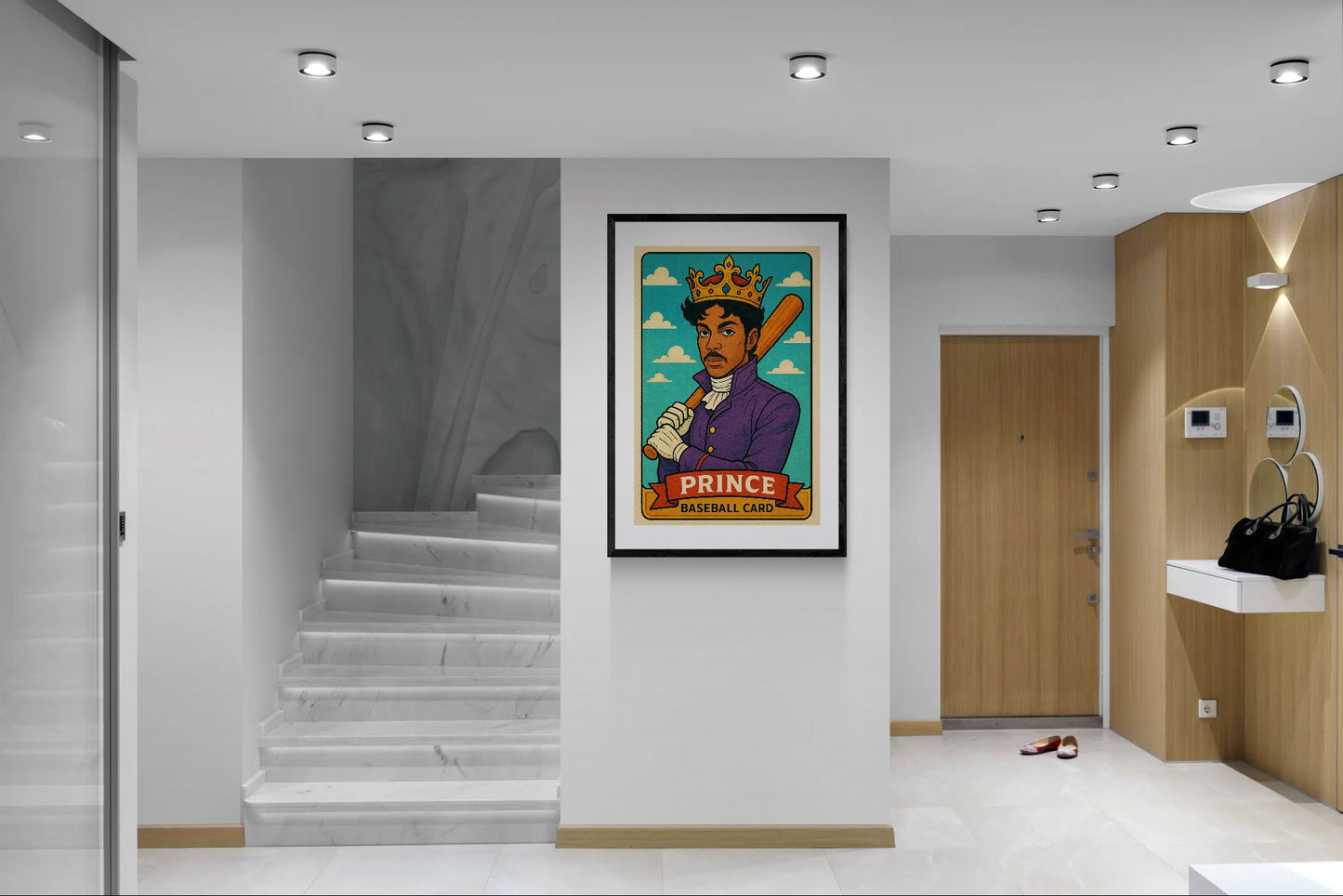 Purple Legend Trading-Card Matte Paper Poster - Pop Art Style
