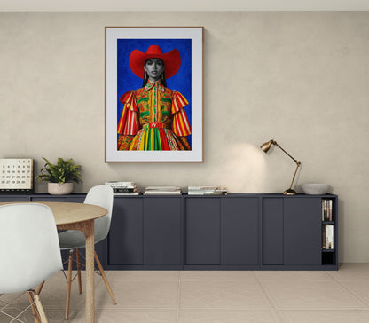 Queen of Colour Fashion-Portrait Matte Paper Poster - Pop Art