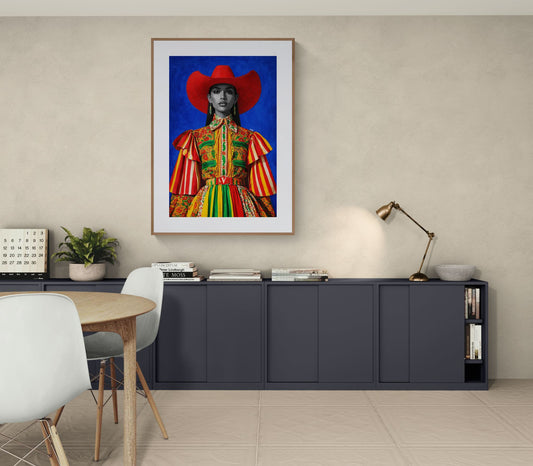 Queen of Colour Fashion-Portrait Matte Paper Poster - Pop Art