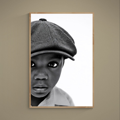 Quiet Classic Monochromer Flat-Cap Poster, Matt