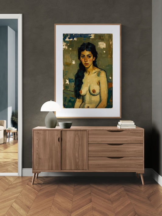 Silent Figure Modern-Figurative Matte Paper Poster - Expressionist