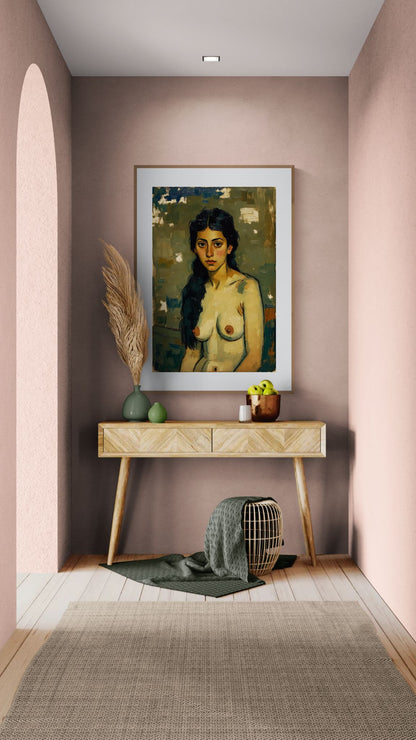 Silent Figure Modern-Figurative Matte Paper Poster - Expressionist
