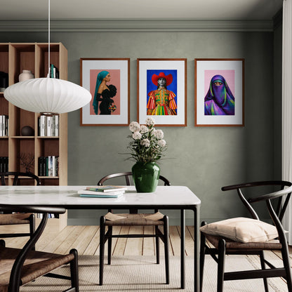 Quiet as Power Color-Blocked Matte Paper Poster - Fauvist Style