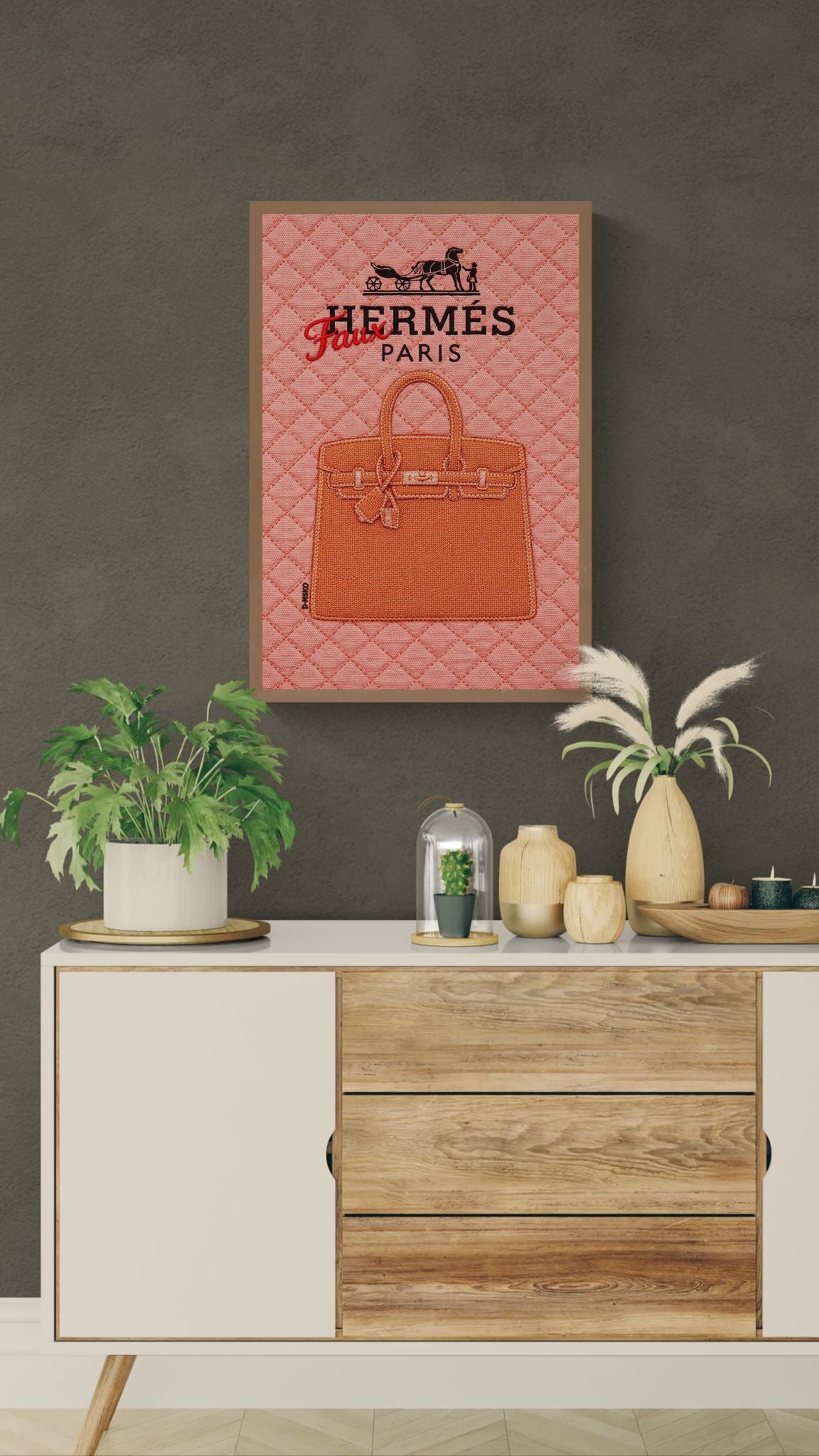 Quilted Dreams Patchwork-Textured Matte Poster - Pop Art