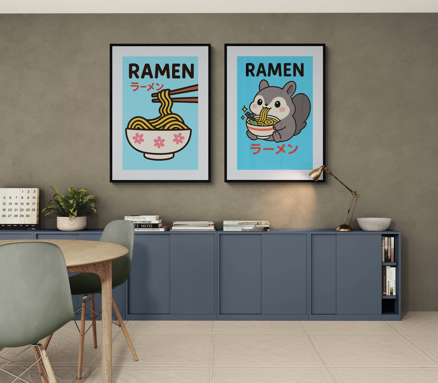 Ramen Joy: Kawaii Poster on Matte Paper in Pop Art