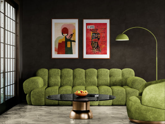Red Oath Matte Paper Poster - Neo-Expressionist Street Art