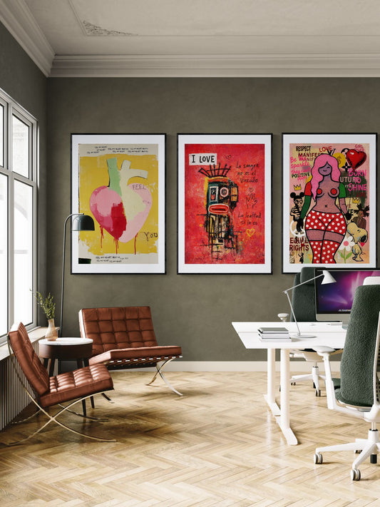 Red Oath Matte Paper Poster - Neo-Expressionist Street Art