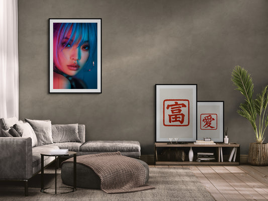 Chinese Love Symbol Matte Paper Poster - Asian-Inspired