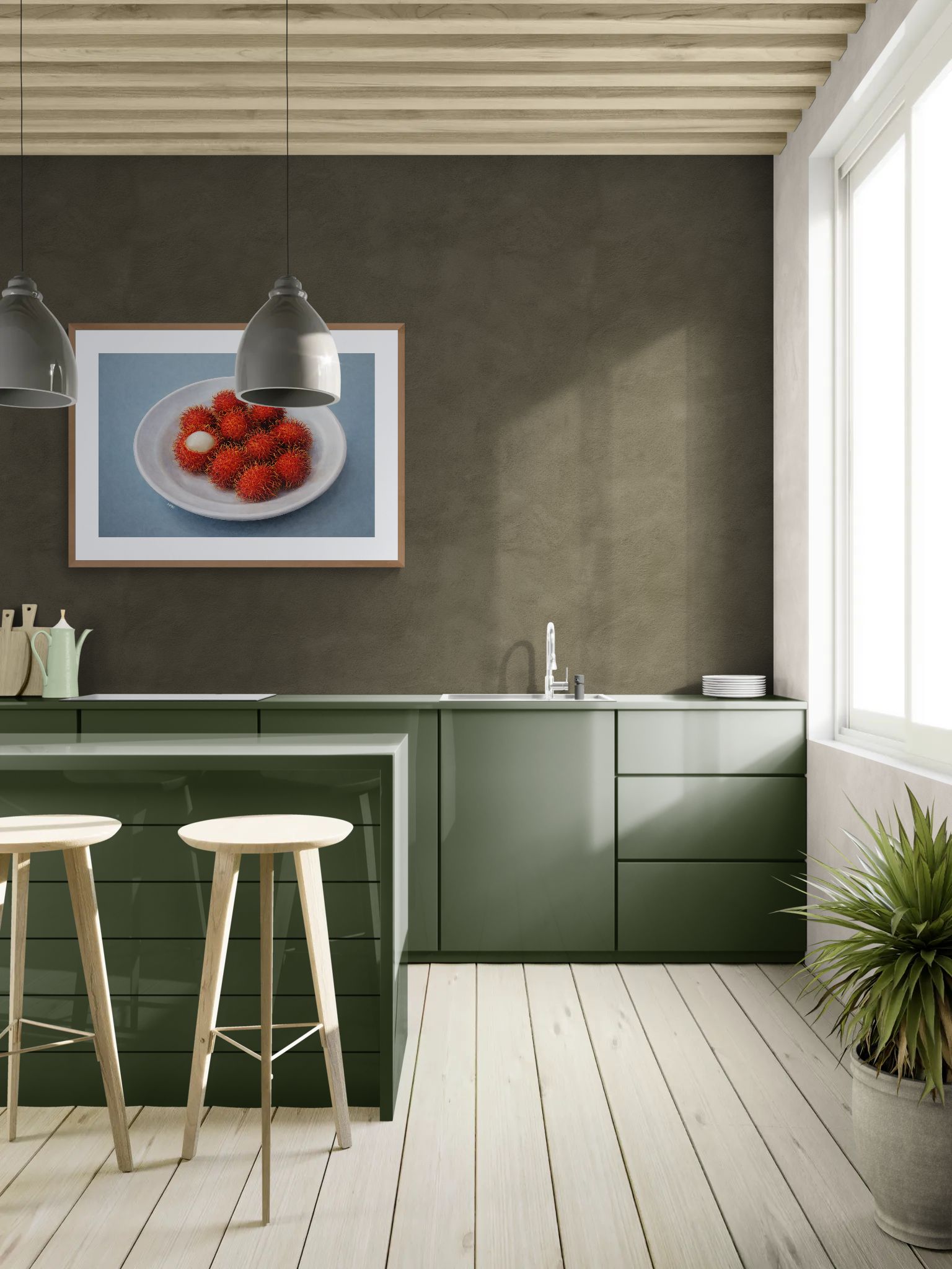 Red with a Secret Still-Life Matte Paper Poster - Contemporary Realist