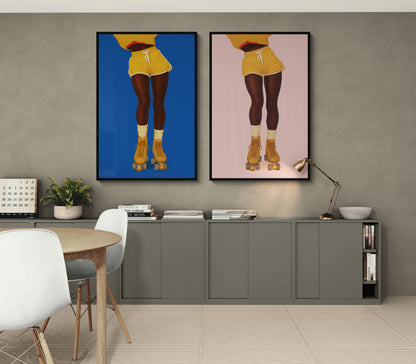 Bold & Rollin’ 80s Style on Wheels Pop-Art Matte Paper Poster