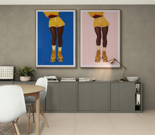 Bold & Rollin’ 80s Style on Wheels Pop-Art Matte Paper Poster