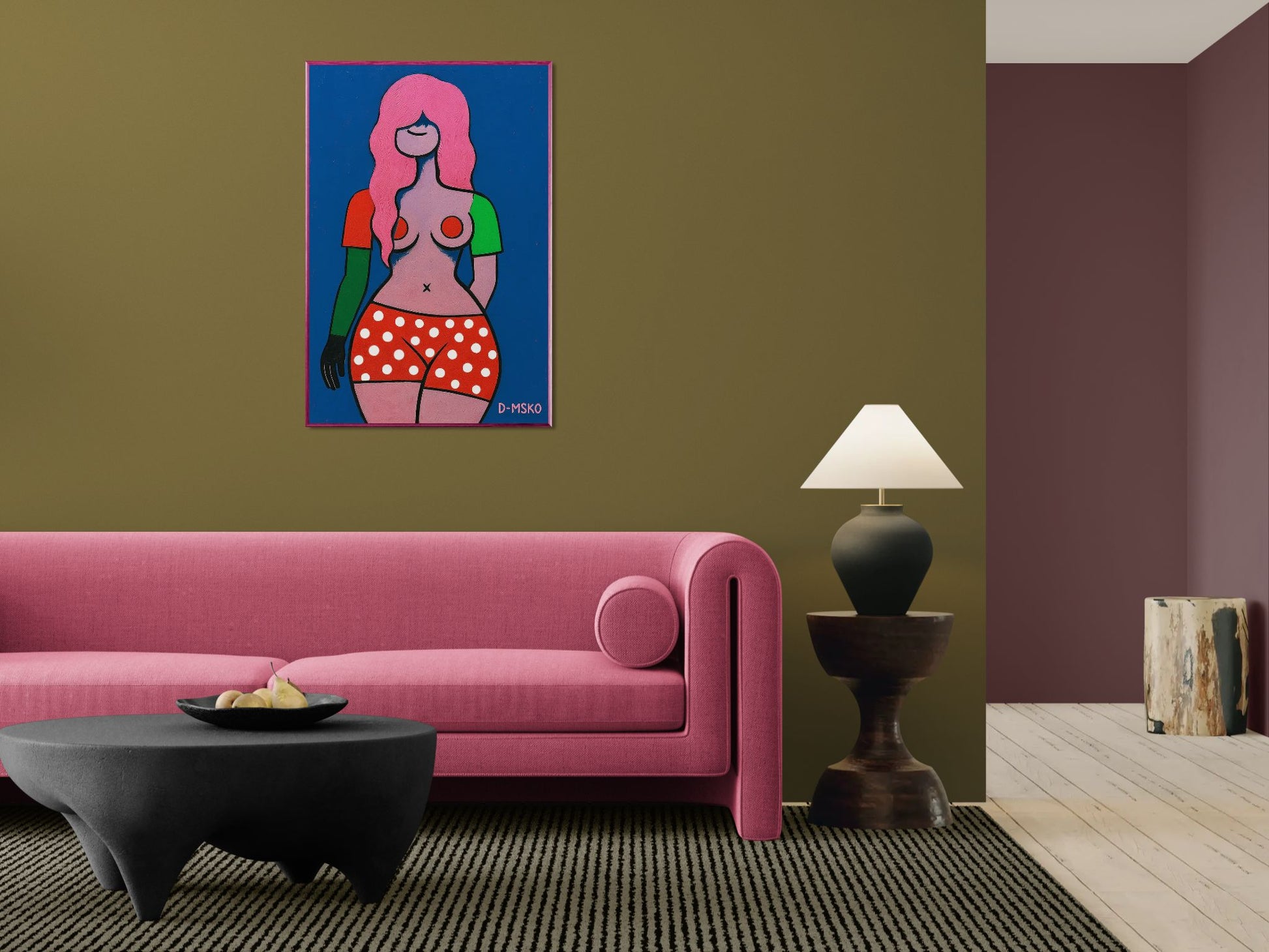 Retro Sensual Polka Shorts Pop-Art Matte Paper Poster