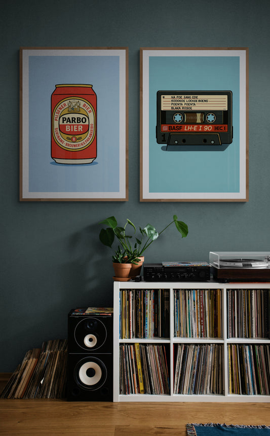 Retro Surinamese Mixtape Vintage-Inspired Matte Paper Poster - Pop Art