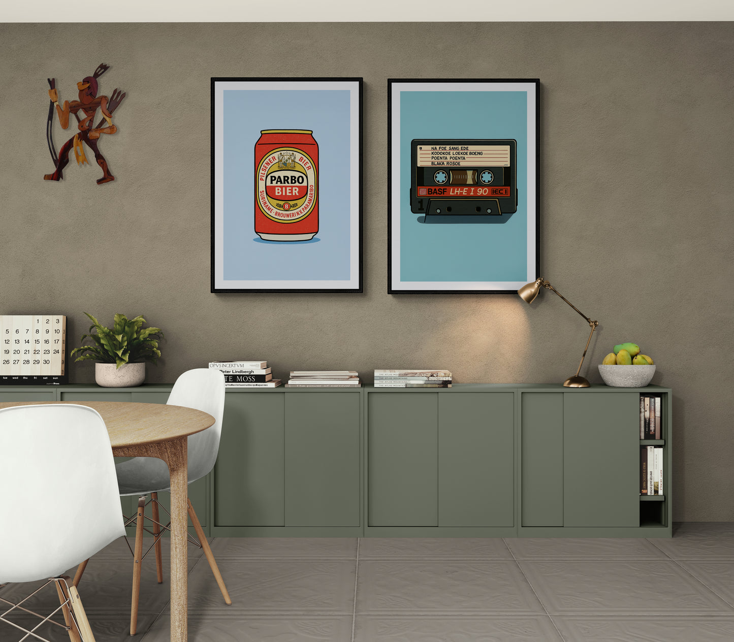 Retro Surinamese Mixtape Vintage-Inspired Matte Paper Poster - Pop Art