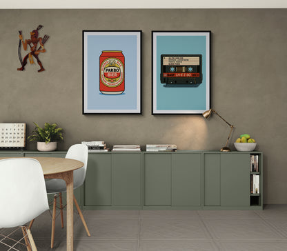 Retro Surinamese Mixtape Vintage-Inspired Matte Paper Poster - Pop Art