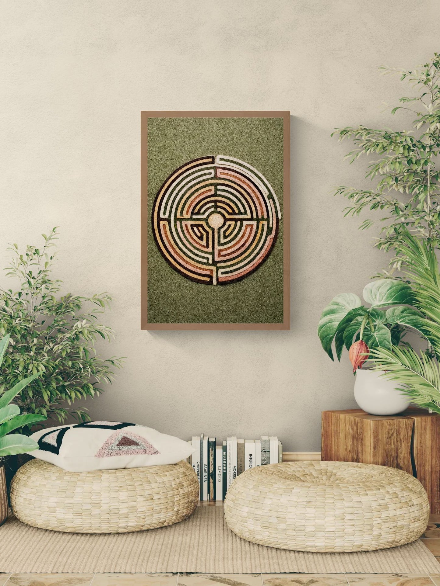 Return to Center Matte Paper Poster - Geometric Minimalist Design