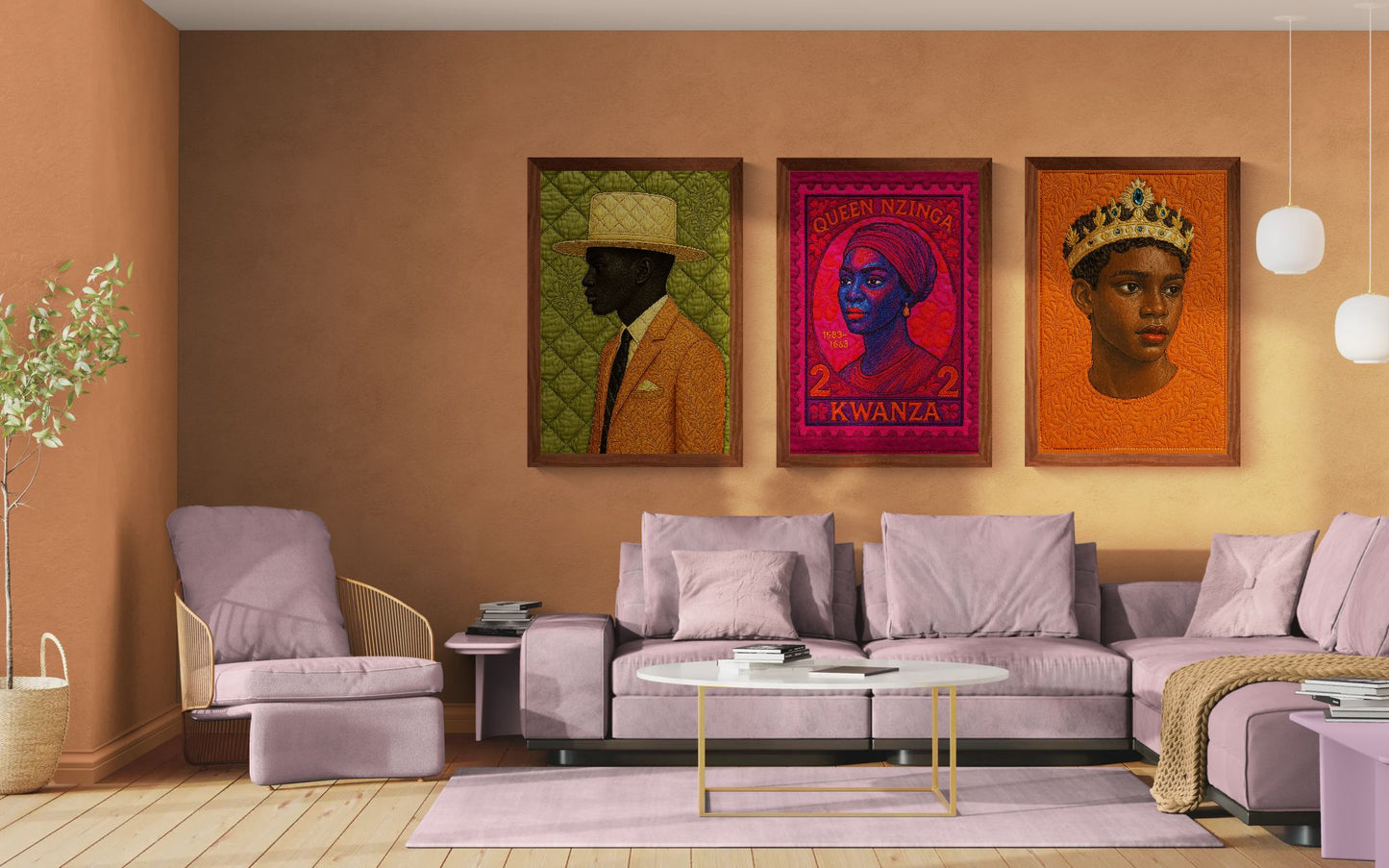 Royal Memory Quilt-Inspired Matte Paper Poster - Pan-African