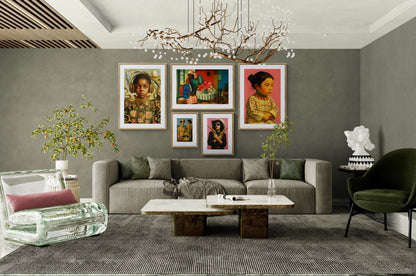 Salvador’s Blooming Warrior Matte Paper Poster - Surrealist-Baroque