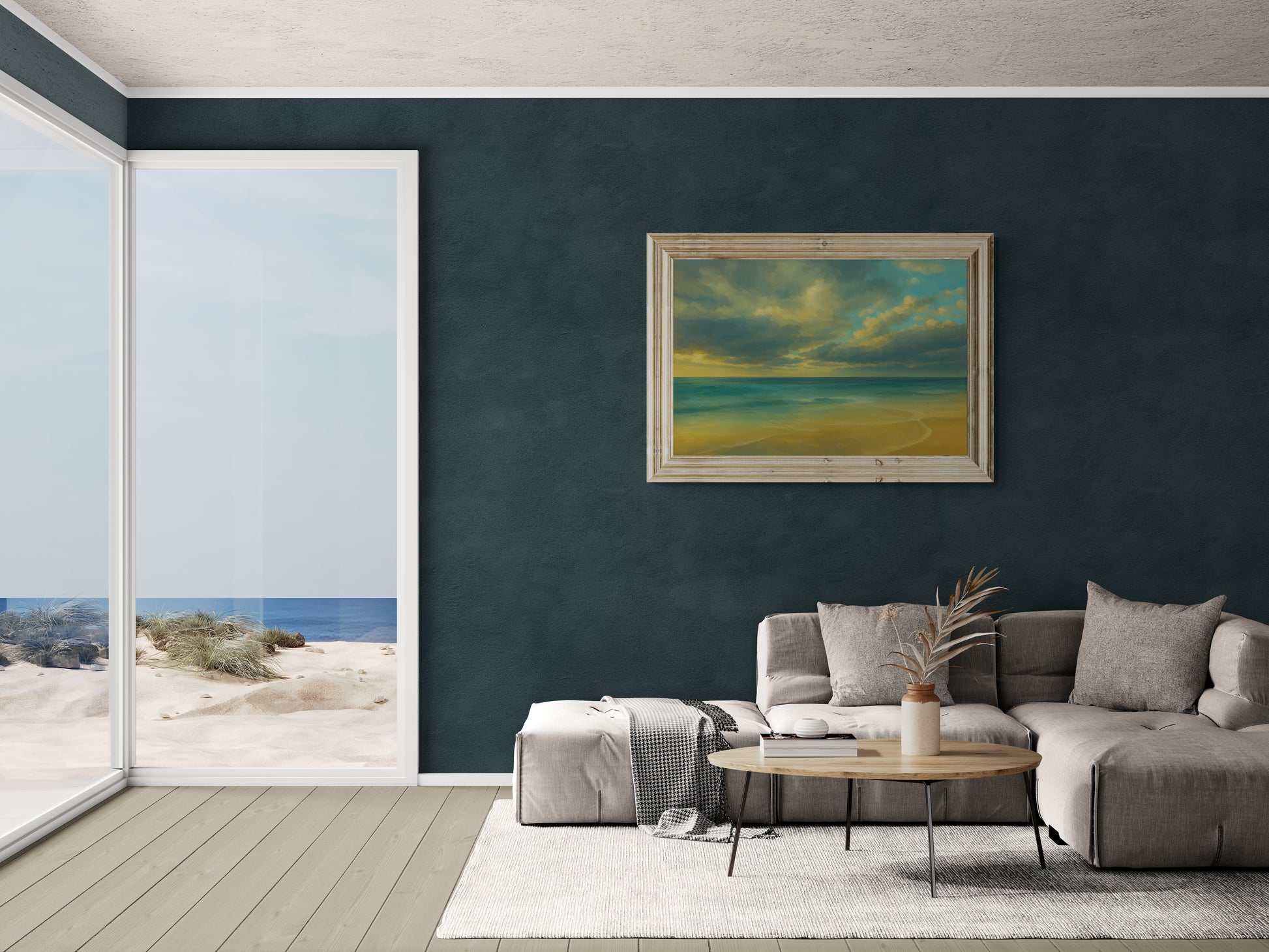 Coastal Tranquility Matte Paper Poster - Impressionist Aesthetic