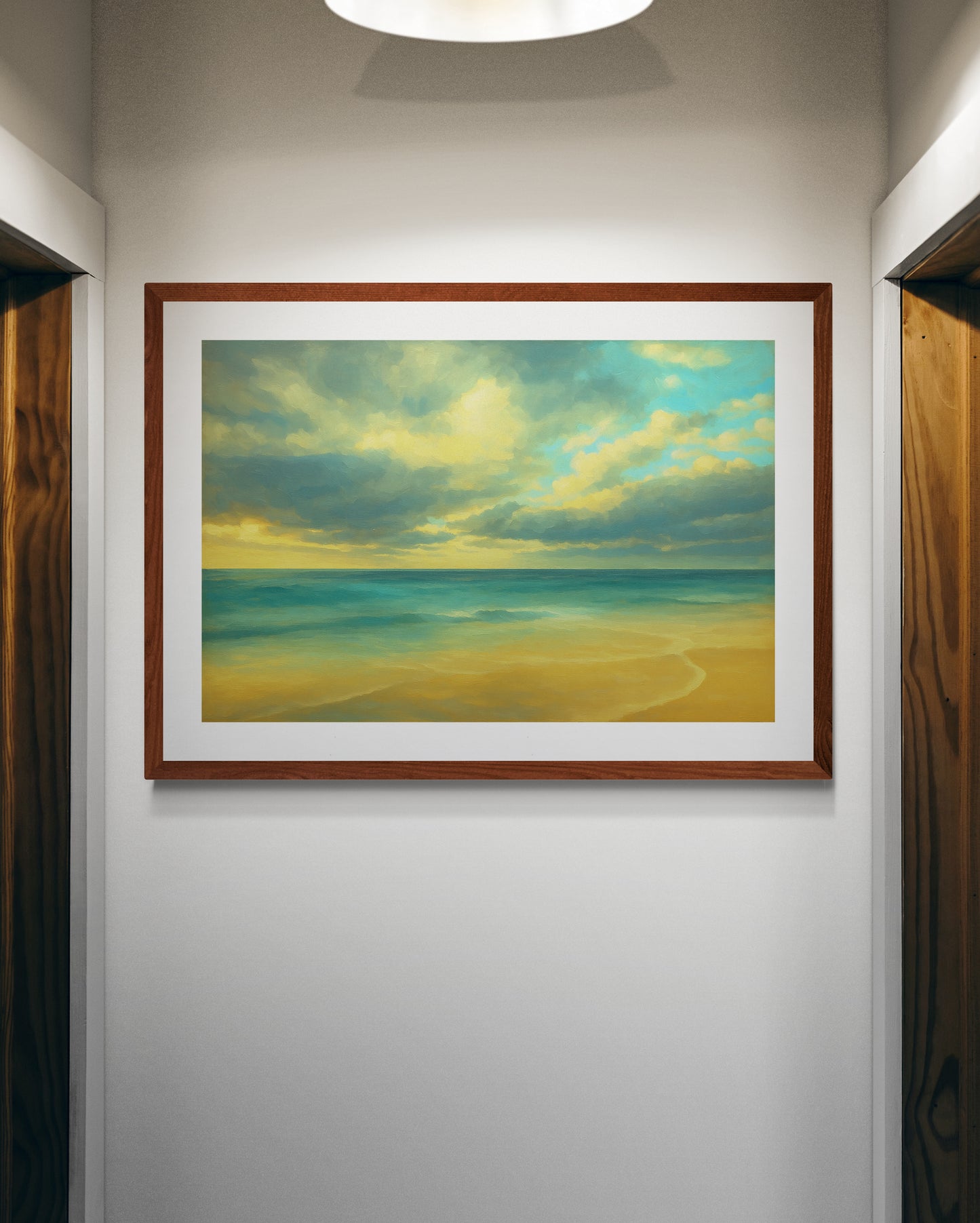 Coastal Tranquility Matte Paper Poster - Impressionist Aesthetic
