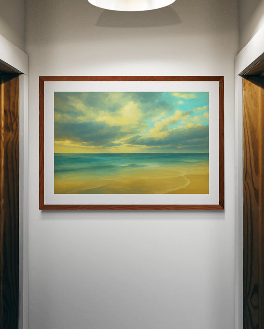 Coastal Tranquility Matte Paper Poster - Impressionist Aesthetic
