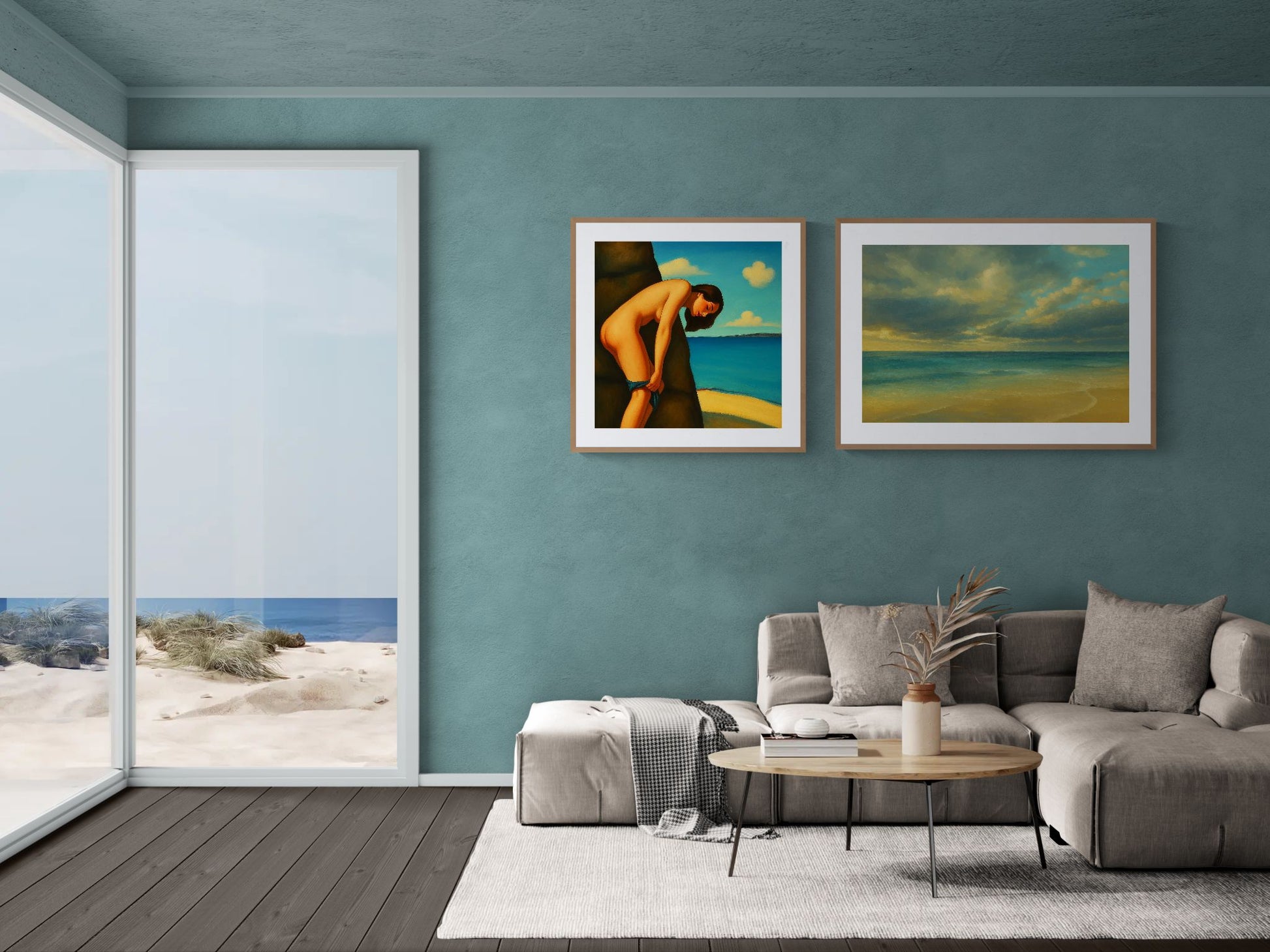 Coastal Tranquility Matte Paper Poster - Impressionist Aesthetic