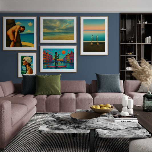 Coastal Tranquility Matte Paper Poster - Impressionist Aesthetic