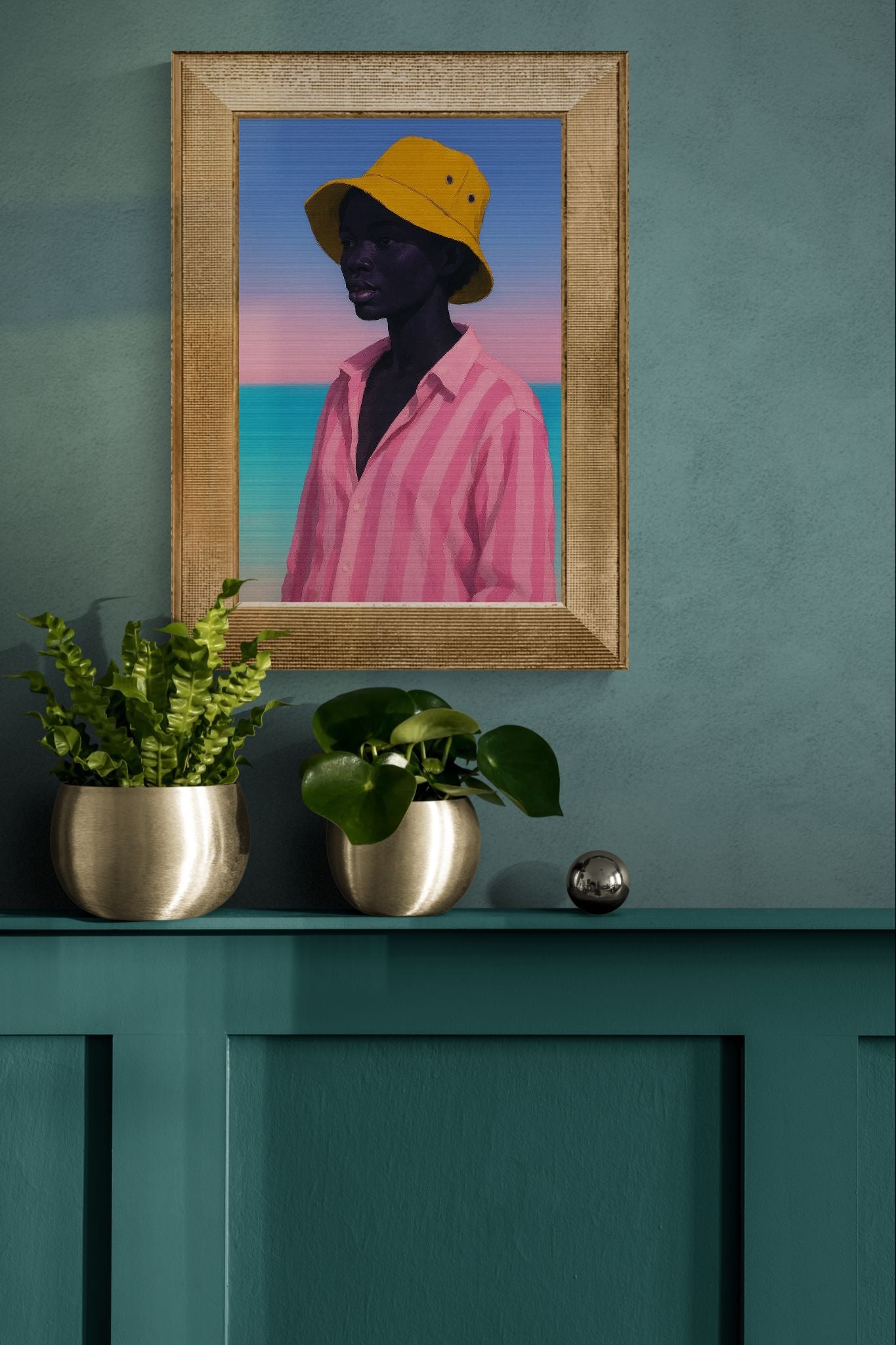 Seaside Stillness Modern-Realism Matte Paper Poster