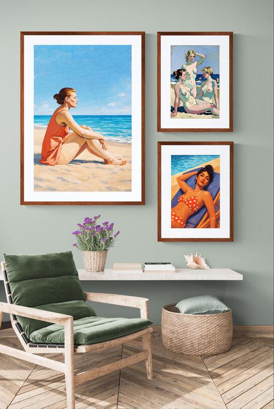 Seaside Stillness Photorealistic-Coastal Matte Paper Poster