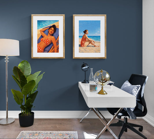 Seaside Stillness Photorealistic-Coastal Matte Paper Poster