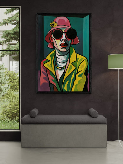 Shades of Power Cubist-Inspired Matte Paper Poster - Pop Art Style