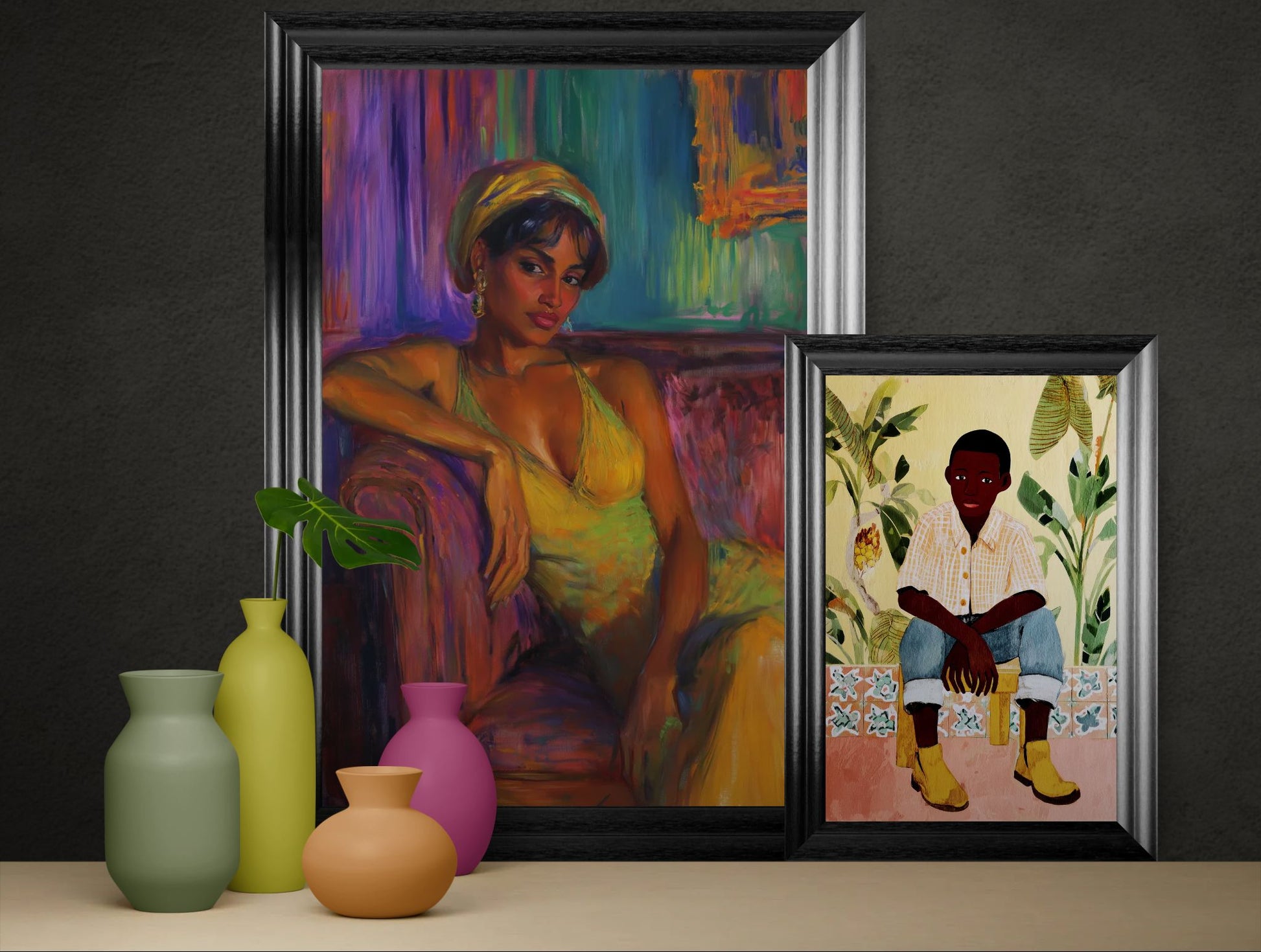 The Yellow Boots Hand-Painted Matte Paper Poster
