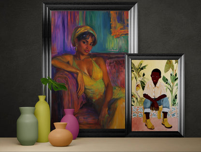 The Yellow Boots Hand-Painted Matte Paper Poster
