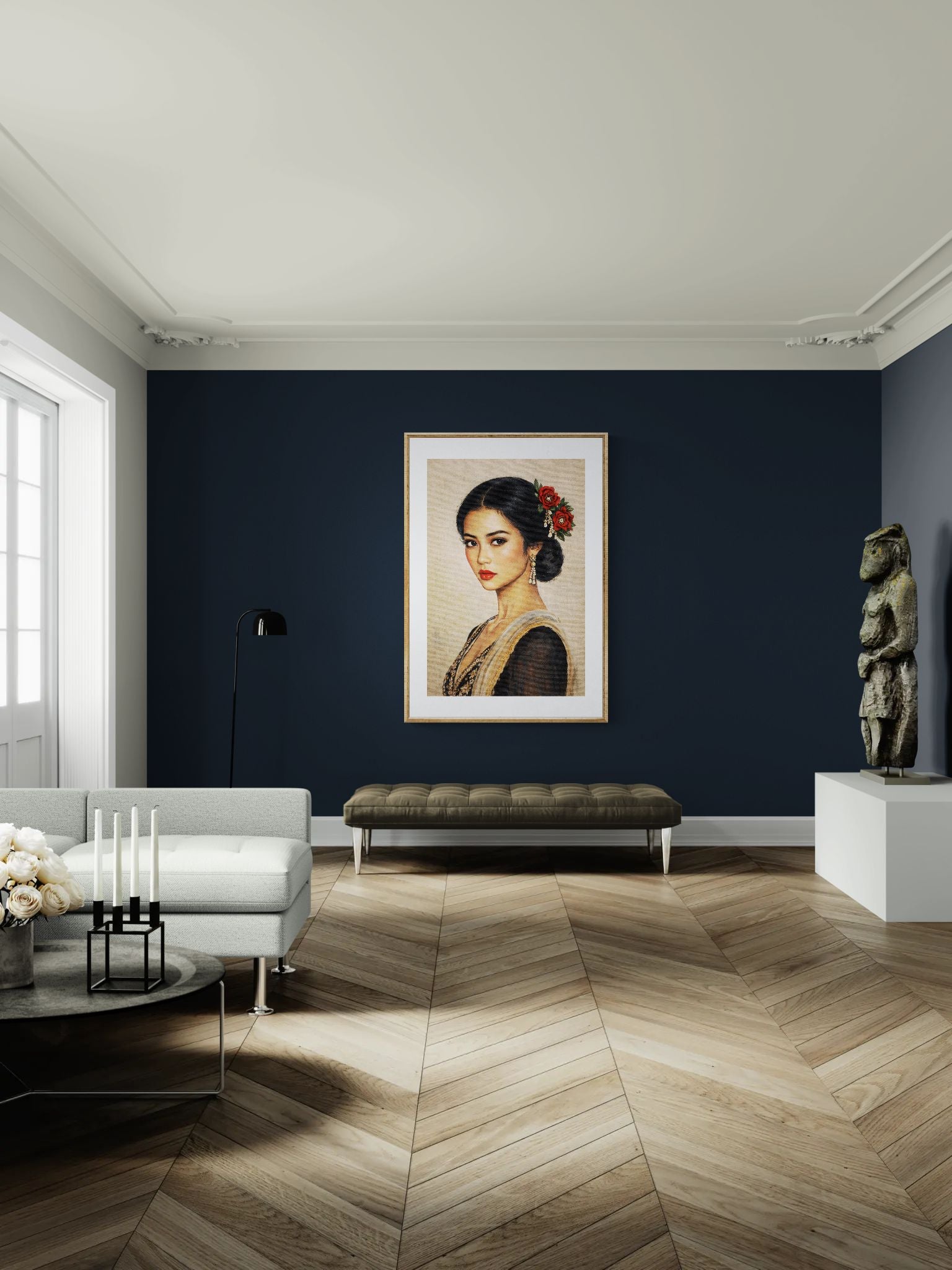 She Does Not Need Light Matte Paper Poster - Romantic Realism