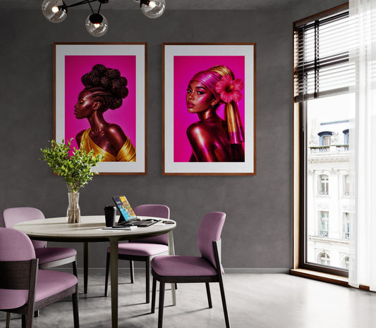 She Holds the Glow Chromatic-Realism Matte Paper Poster