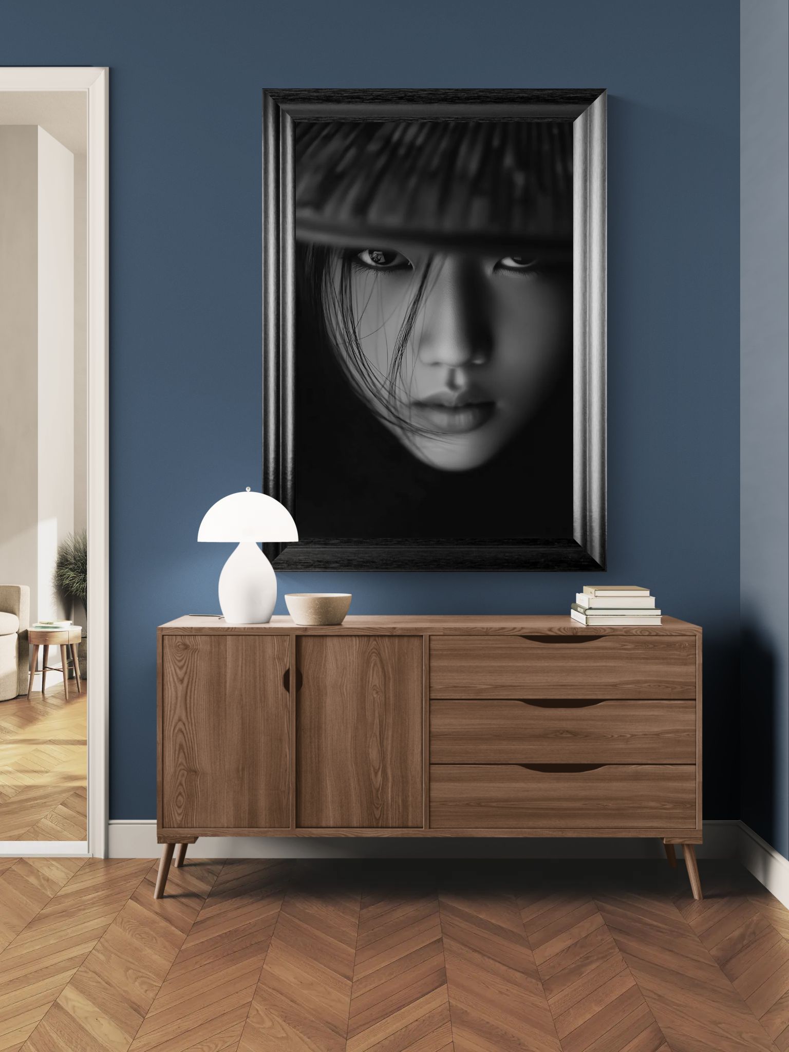 Silent Confrontation Low-Key Matte Paper Poster - Chiaroscuro Style
