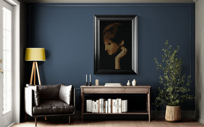 Silent Form Mid-Century Halftone Matte Paper Poster - Pop-Art Style