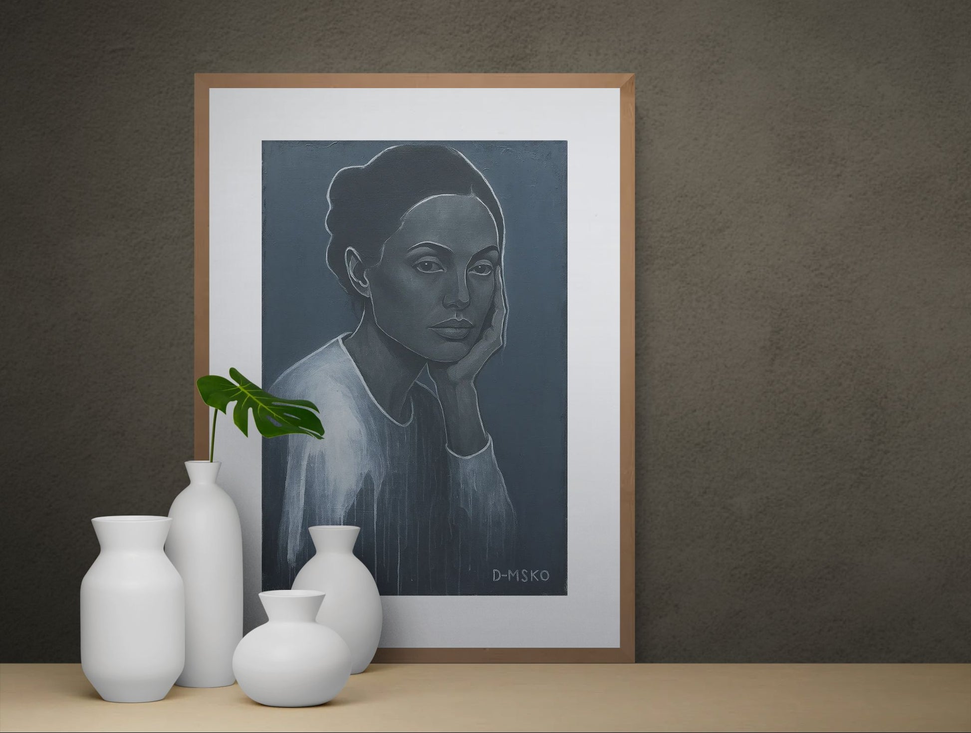 Calm Look Minimalist-Monochrome Matte Paper Poster