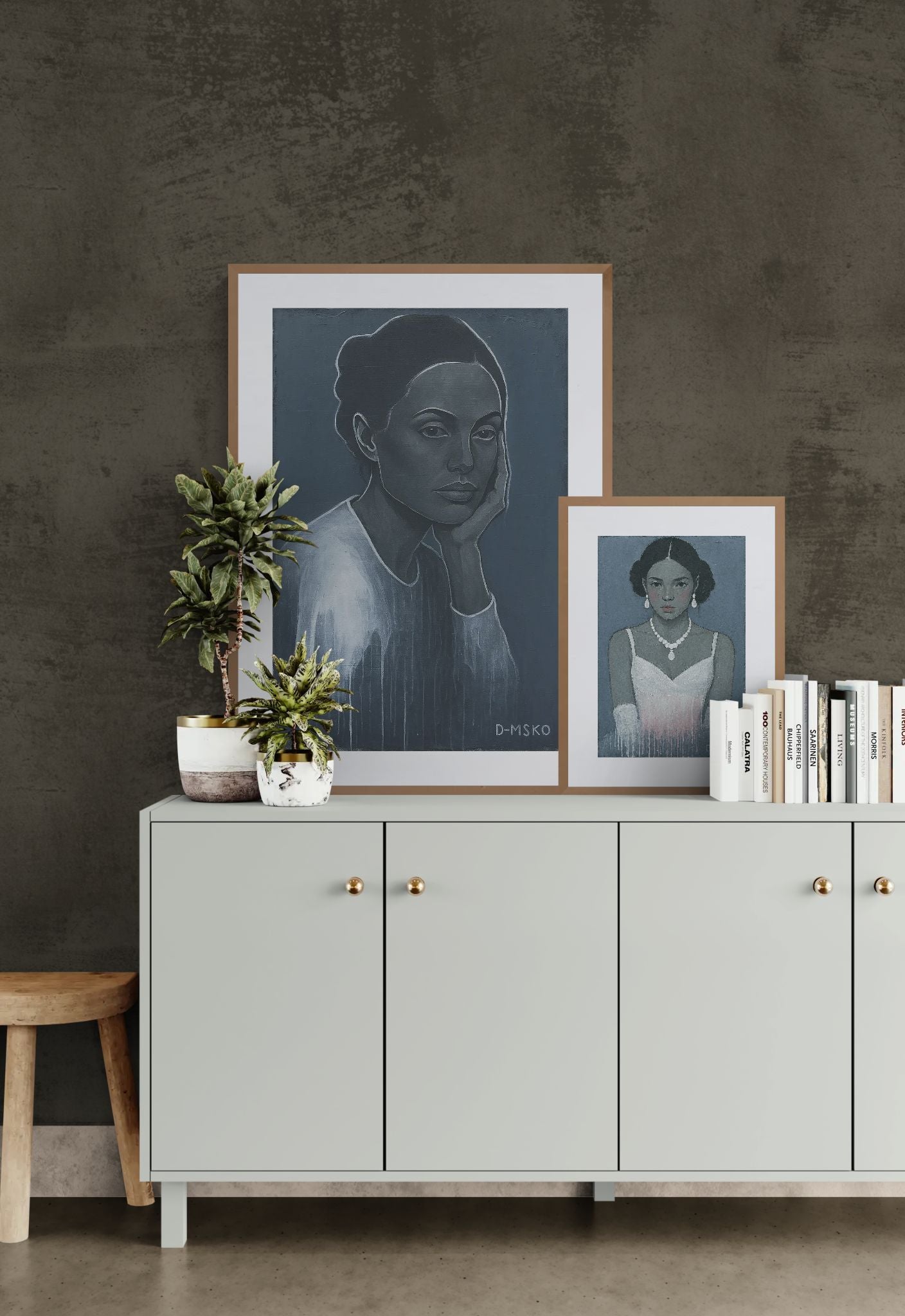 Pearl Silence Muted-Palette Matte Paper Poster