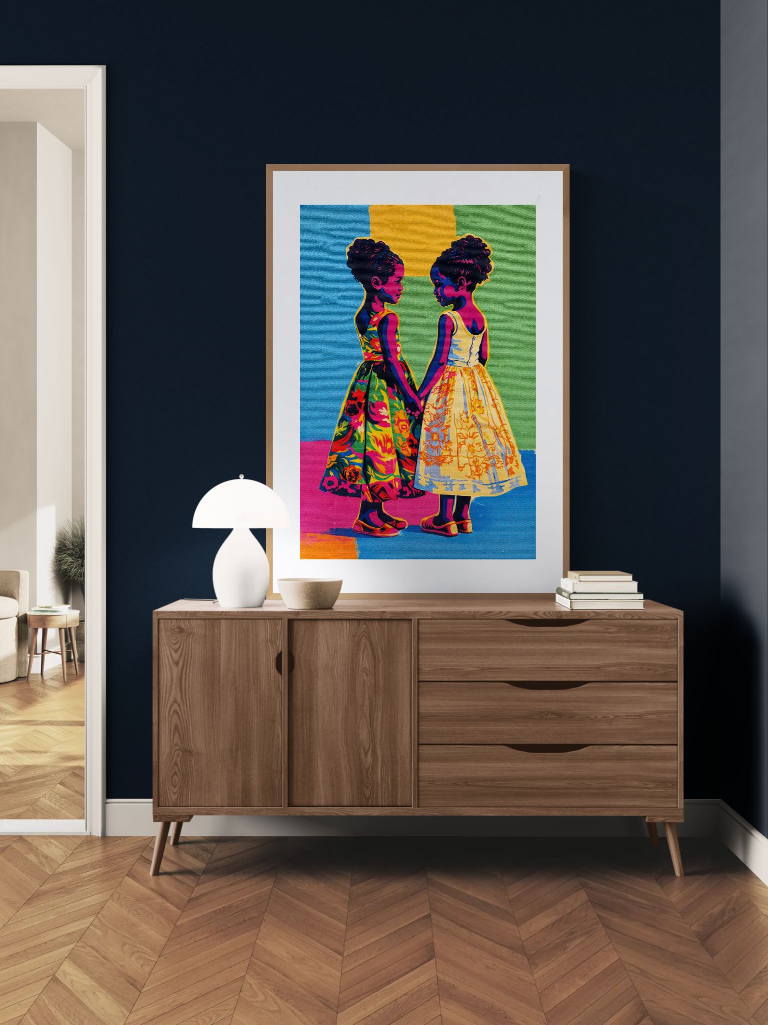 Together Forever Color-Block Matte Poster - Pop Art